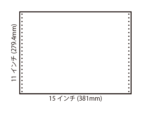 15白紙フォーム 15×11インチ 1P（60g） 2,000枚(1箱)〜8,000枚(4箱